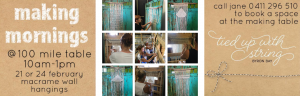 making morning - macrame wall hangings - tied up with string byron bay