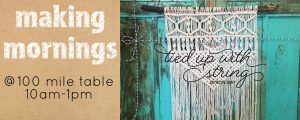 making morning - macrame wall hangings - tied up with string