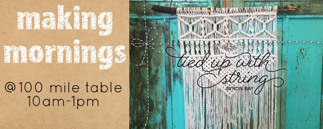 making morning - macrame wall hangings - tied up with string